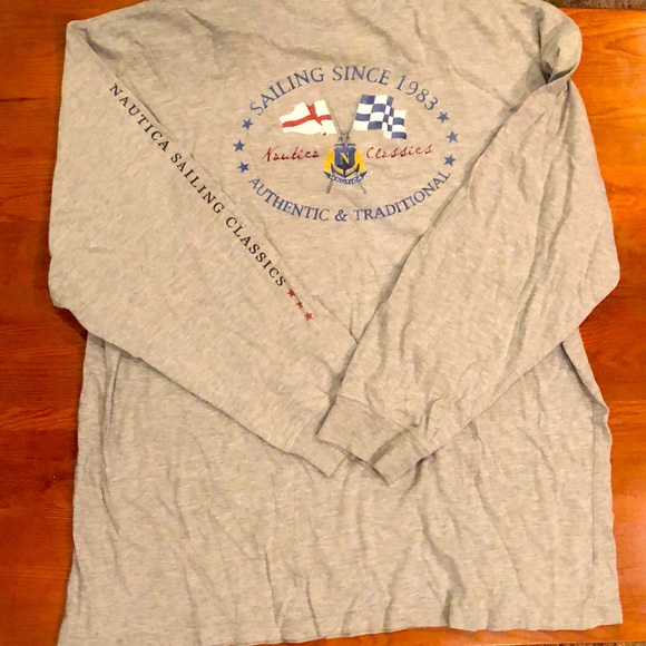 Long sleeve grey Nautica causal shirt, size XXL - Picture 3 of 3